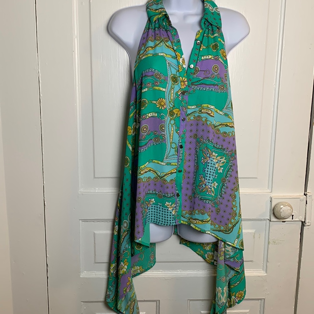 New York & Company 7th Avenue Design Studio Tunic Sleeveless Blouse Size M